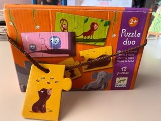 Puzzle Duo Djeco Mamá y Bebé 12 piezas