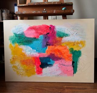 Cuadro abstracto moderno salón