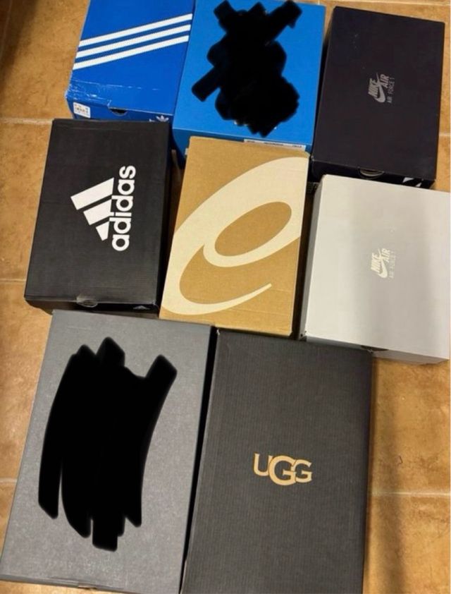 Cajas Nike, Adidas, UGG y ASICS
