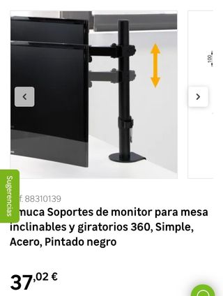 Emuca Soportes de monitor para mesa