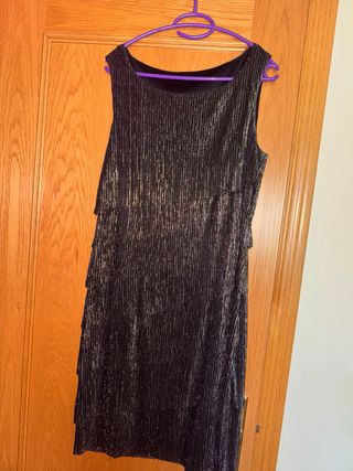 Vestido fiesta plateado