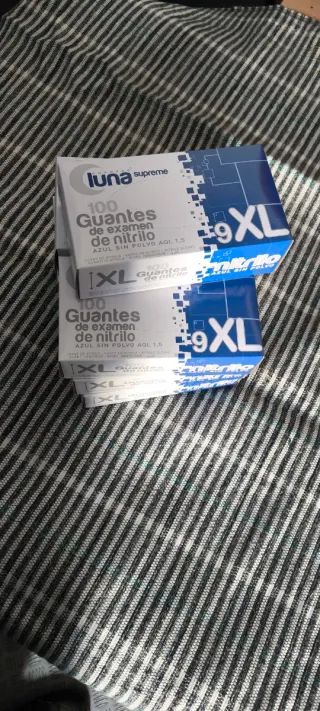 Guantes de nitrilo Luna XL sin polvo (100 uds)