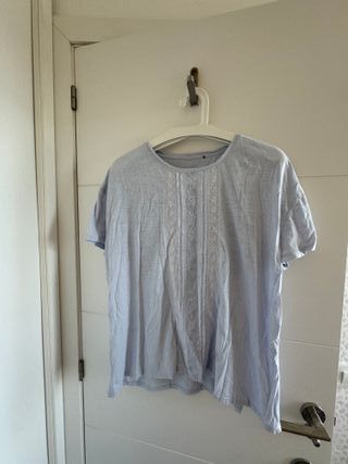 Blusa azul suave verano talla XL