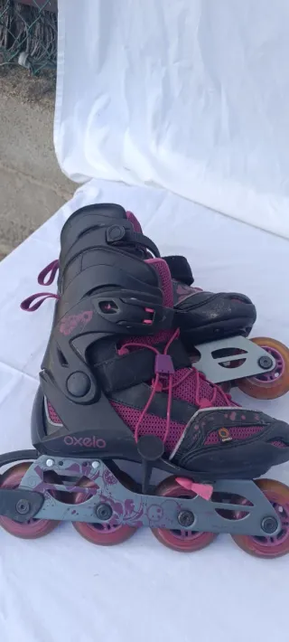 Patines en línea Oxelo rosas y negros