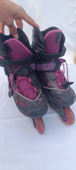 Patines en línea Oxelo rosas y negros