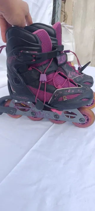 Patines en línea Oxelo rosas y negros