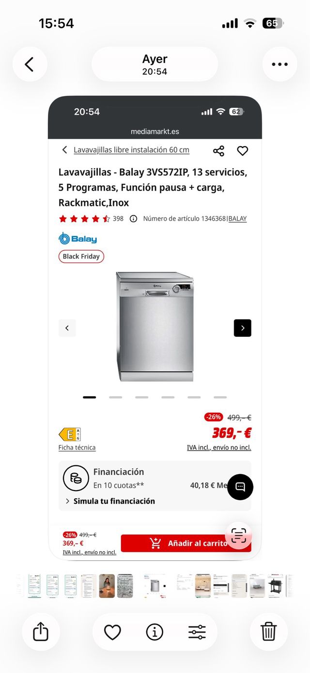 Lavavajillas Balay Inox 13 servicios