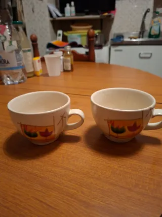Coppia tazzine caffè dipinte a mano
