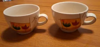 Coppia tazzine caffè dipinte a mano