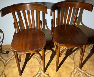 Coppia Sedie Vintage Legno Anni '70