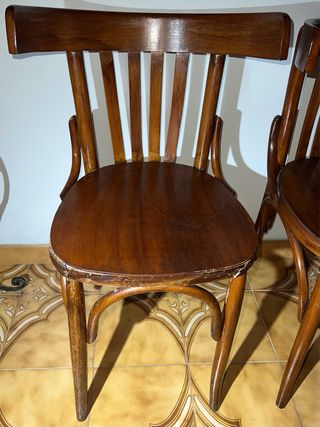 Coppia Sedie Vintage Legno Anni '70