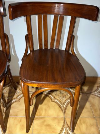 Coppia Sedie Vintage Legno Anni '70