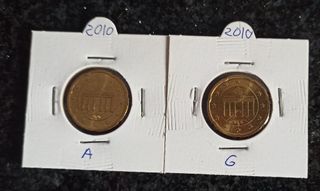 MONEDAS 20 CTS ALEMANIA 2010