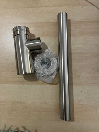 Sifón botella latón níquel cepillado-