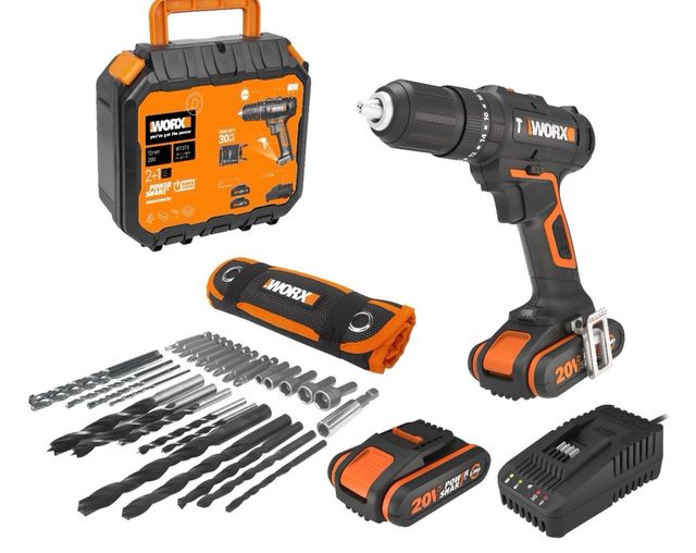 Taladro Percutor WORX 20V + 2 baterías