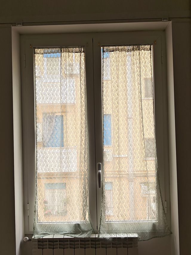 4 Tende elastiche beige/verdi