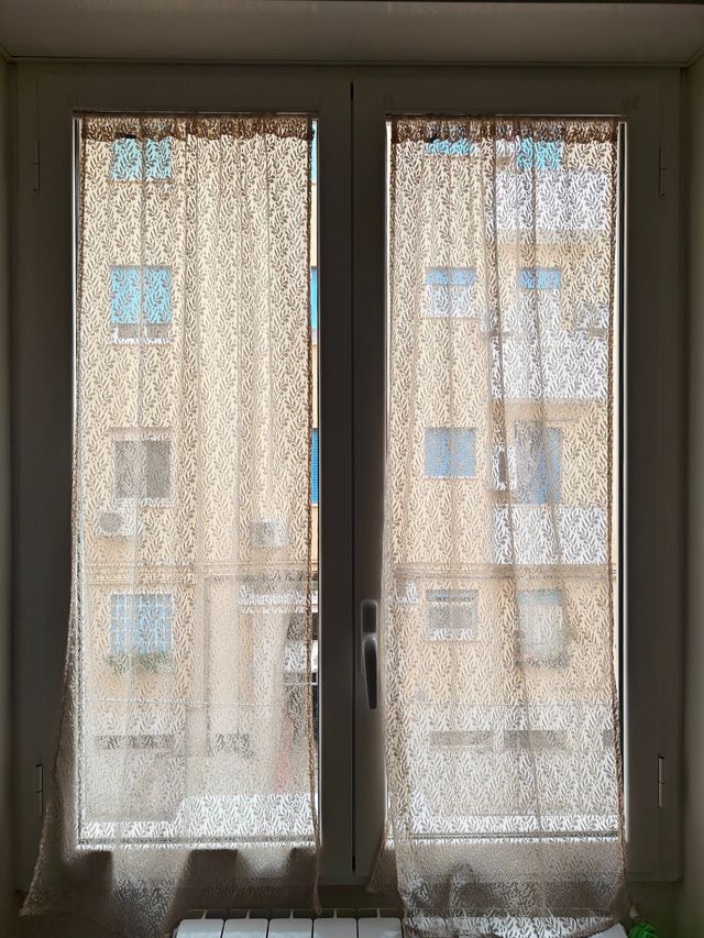 4 Tende elastiche beige/verdi