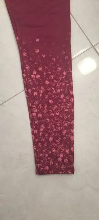 Mallas deportivas mujer morado y rosa de invierno