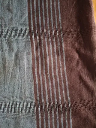 Pañuelo cuello rayas azul y marrón