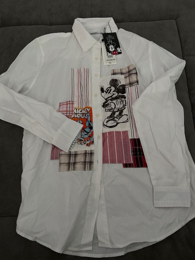 Camisa Desigual Patchwork Mickey Mouse M,L,XL