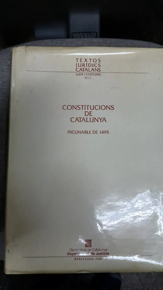 Constitucions de Catalunya incunable de 1495