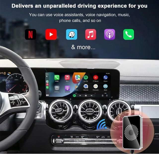 Adaptador CarPlay y Android Auto Inalámbrico
