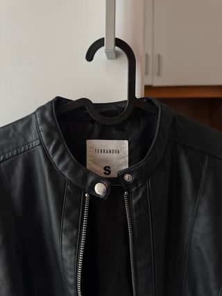 Giubbotto Terranova Ecopelle Nero Taglia S