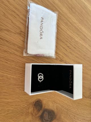 Anillo Pandora Doble Aro Circonitas