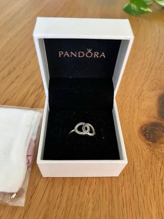 Anillo Pandora Doble Aro Circonitas