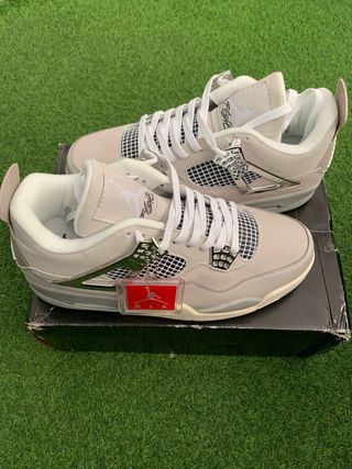 Zapatillas Air 4 T43 Plata y Blanco