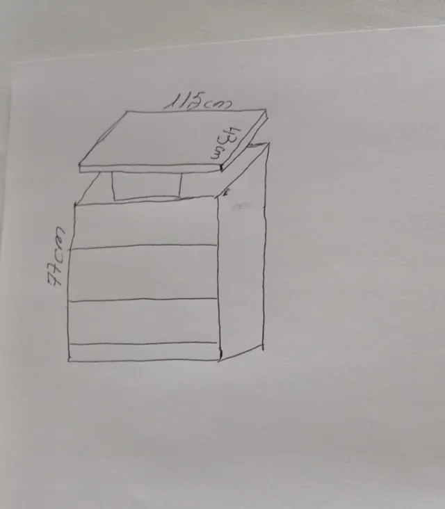 Cajonera Negra 4 Cajones