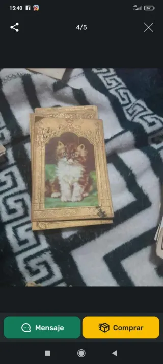 Postales antiguas gato vivo en Barcelona no agos e