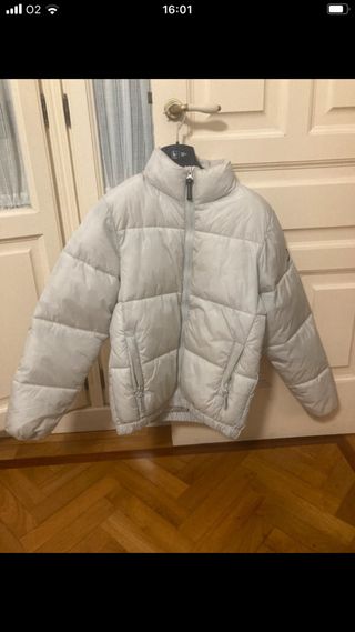 Plumífero Pull&Bear blanco talla XS