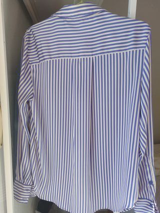 Camisa C&A Rayas Azul Talla 38
