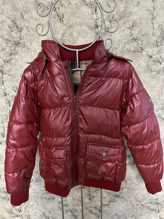 Cazadora niño brillante roja Talla 12 años