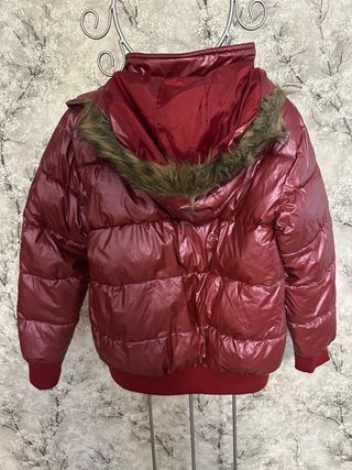 Cazadora niño brillante roja Talla 12 años