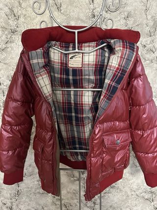 Cazadora niño brillante roja Talla 12 años