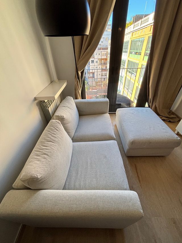 Sofá modular Ikea con taburete Vimle