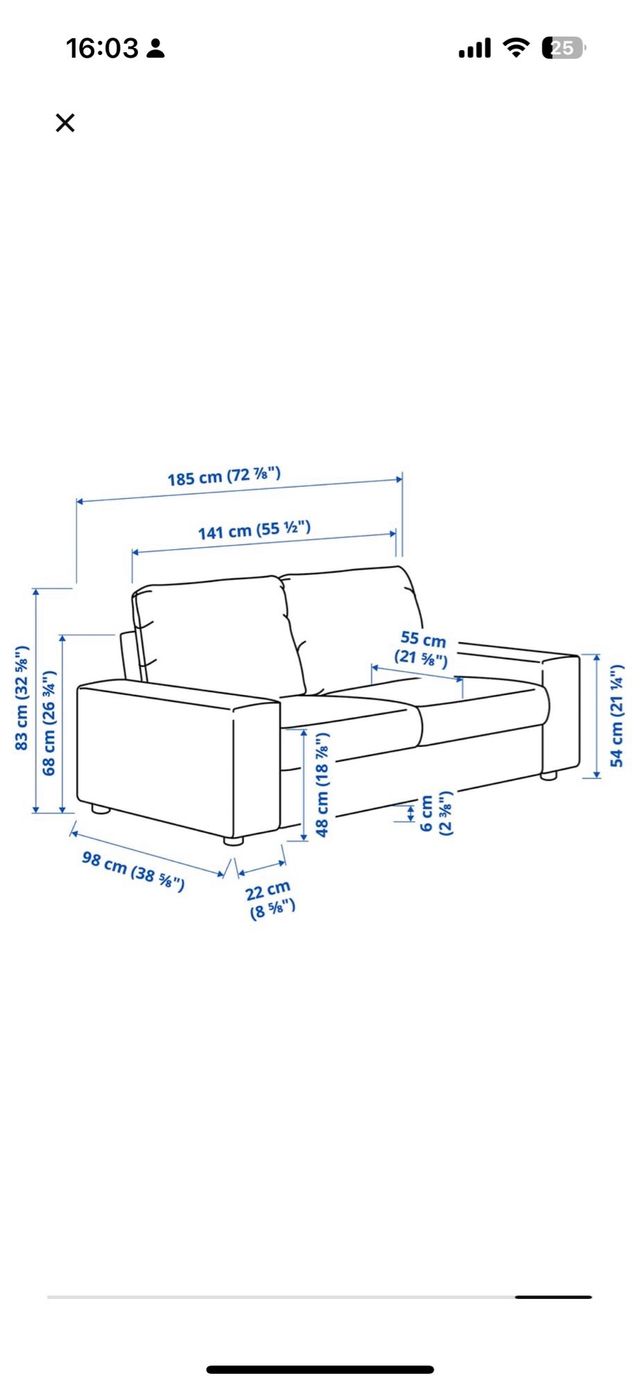 Sofá modular Ikea con taburete Vimle
