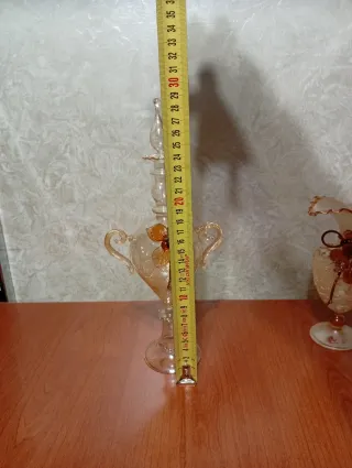 Set 4 Bottiglie Vetro Soffiato Profumo Oro usate