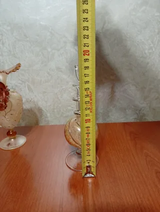 Set 4 Bottiglie Vetro Soffiato Profumo Oro usate