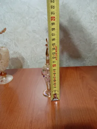 Set 4 Bottiglie Vetro Soffiato Profumo Oro usate