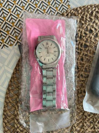 Reloj Geneva Plata y Blanco