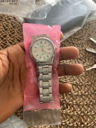 Reloj Geneva Plata y Blanco