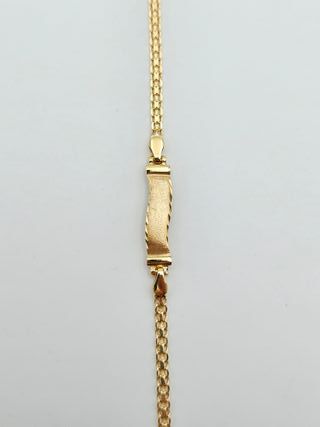 Pulsera Esclava Oro 18K Tejido chino, 3,42gr, 16cm