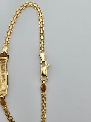 Pulsera Esclava Oro 18K Tejido chino, 3,42gr, 16cm