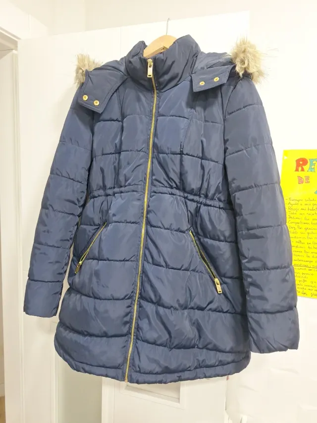 Abrigo premamá azul HyM como nuevo