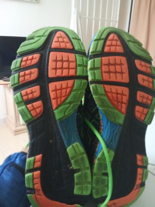 Zapatillas running Scott azules y verdes