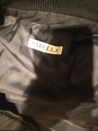 Chaqueta negra mujer con cinturón, talla 42