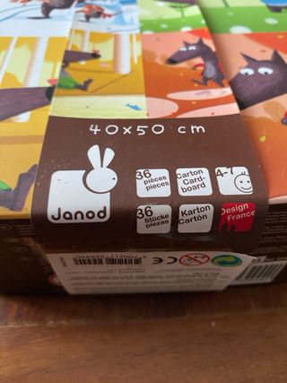 Puzzle Janod 4 Estaciones Lobo Infantil